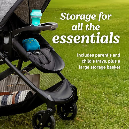 Graco Modes Element LX Travel System, 3-in-1 Modular Carseat Stroller Combo, Infant Car Seat Carrier to Toddler Stroller, Includes the SnugRide Lite LX Car Seat, Redmond