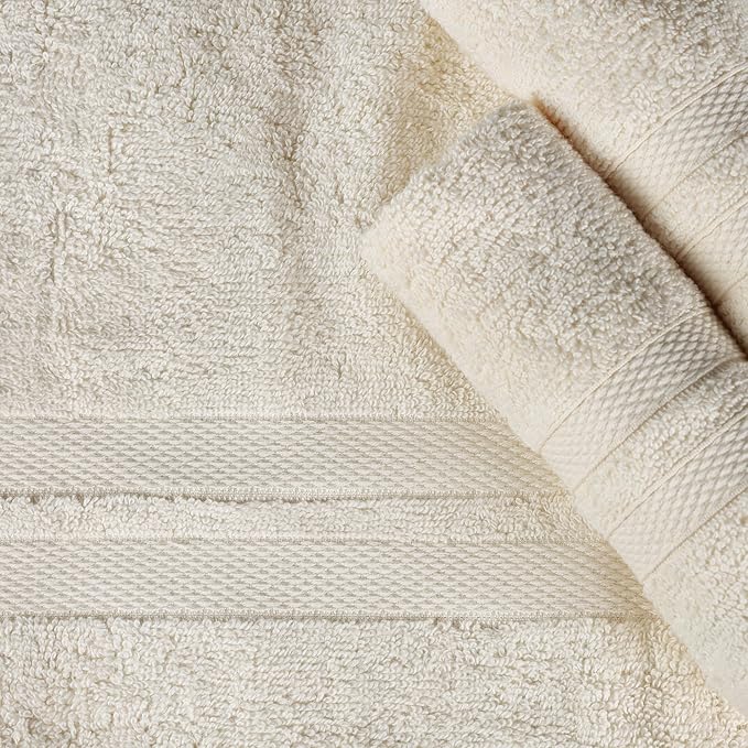 Superior Ultra-Soft 4-Piece Cotton Bath Towel Set, Home Essentials Includes 4 Bath Towels, Absorbent Towels for Daily Use, Guest/Master Bathroom Decor, Shower Basics, Quick Dry - Ivory