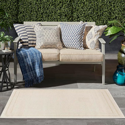Nourison Home Nourison Essentials Ivory Gold 2' x 4' Area Rug - Easy Clean, Non Shedding, Bed Room, Living Room, Dining Room, Kitchen (2' x 4')