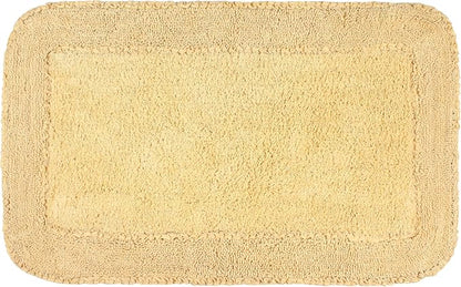 Home Weavers Radiant Collection 100% Cotton Bathroom Rugs Set, Washable Rug, Thick Extra Soft and Absorbent Bath Rug, Kitchen Mat, Bath Mat Set, Bath Floor Mat Non Slip, 24"x40" Rectangle, Yellow