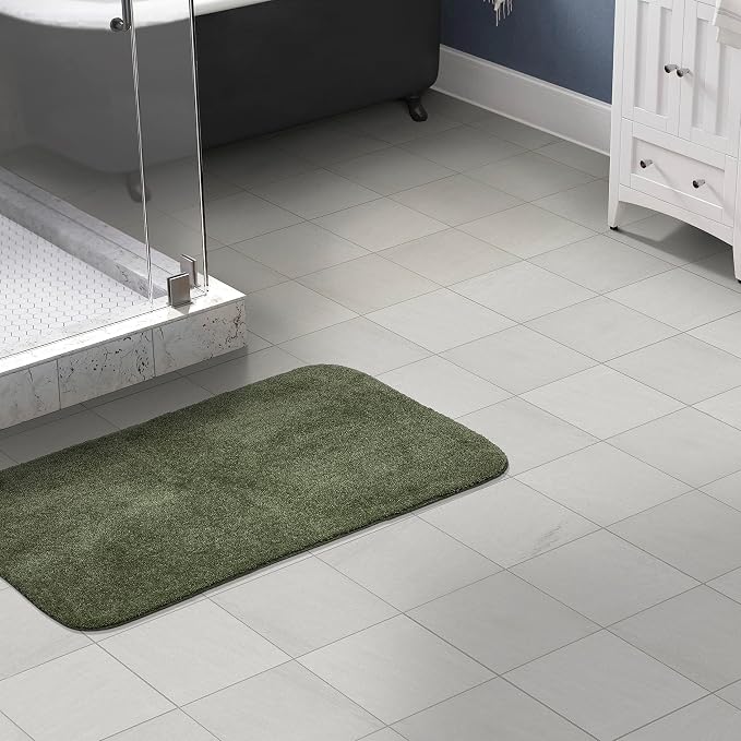 Garland Rug Traditional Nylon Washable Deep Fern 30" X 50" Bath Rug - Soft, Absorbent, And Stylish for Your Bathroom
