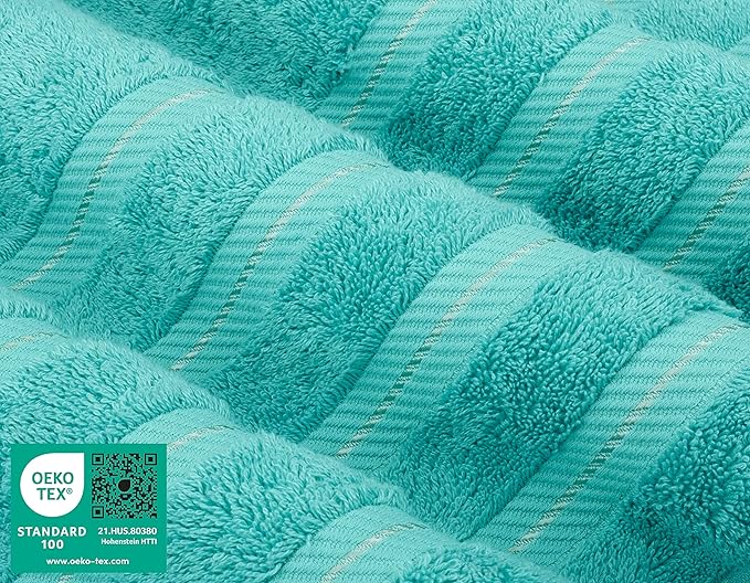 American Soft Linen 35x70 Jumbo Large Bath Towel, 600 GSM 100% Cotton Turkish Bath Sheet, Oversized Luxury Bath Towel for Bathroom Beach and Pool, Turquoise