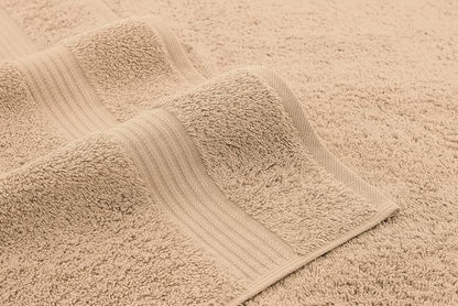 American Veteran Towel, 100% Cotton Turkish Bath Towels for Bathroom 4 Pack, 27x54 Extra Large Premium Soft Drying Bathroom Towels, Beige