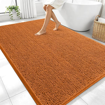 OLANLY Large Bathroom Rugs 70x46, Extra Soft Absorbent Chenille Bath Rugs | Clay, Quick-Drying Rubber Backing, Machine Washable Bath Mat for Bathroom Floor, Tub and Shower, Home Decor Accessories