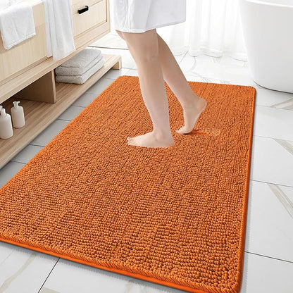 OLANLY Large Bathroom Rugs 59x35, Extra Soft Absorbent Chenille Bath Rugs | Clay, Quick-Drying Rubber Backing, Machine Washable Bath Mat for Bathroom Floor, Tub and Shower, Home Decor Accessories