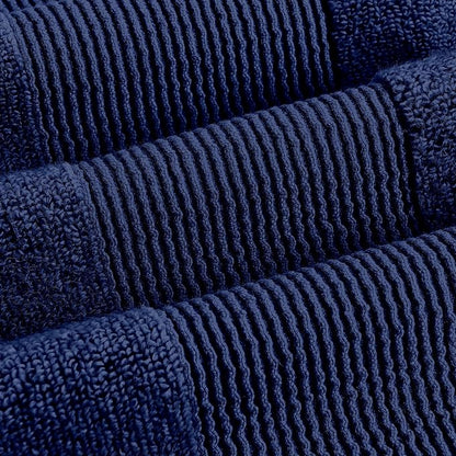 Modern Threads - Air Cloud 2-Pack 100% Zero-Twist Cotton Bath Sheet Set - Super Absorbent & Quick Dry - 500 GSM - Soft & Plush, Navy