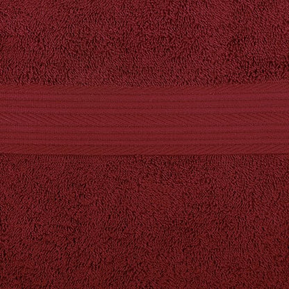 Amazon Basics Fade-Resistant 100% Cotton Washcloths for Bathroom, Soft Absorbent, 6-Piece, Crimson