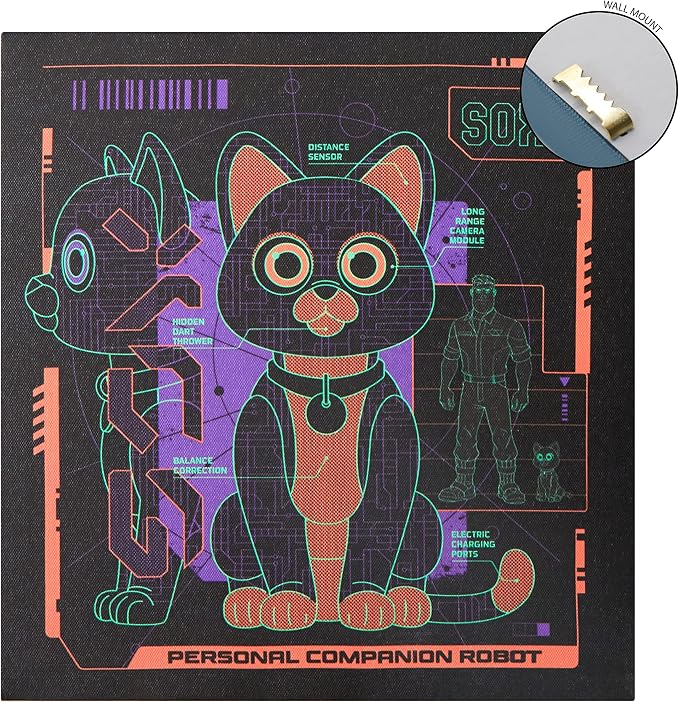 Idea Nuova Pixar Lightyear 4 Pack Square Canvas Wall Art Set, 11"x11" each