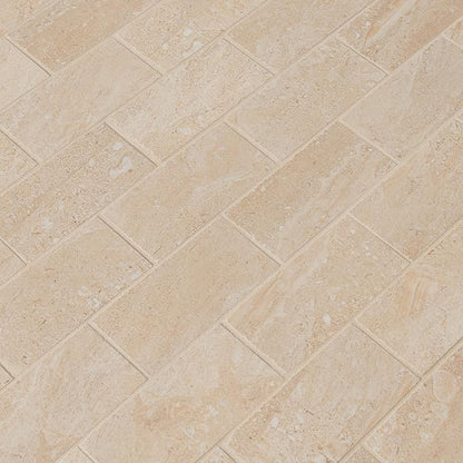 MSI Aria Oro Polished Porcelain Subway Tile for Kitchen Backsplash, Wall Tile for Bathroom, Accent Wall Tile, Shower Wall Tile, 12 in. x 12 in. Mesh-Mounted Mosaic Tile (8 sq. ft. / case)