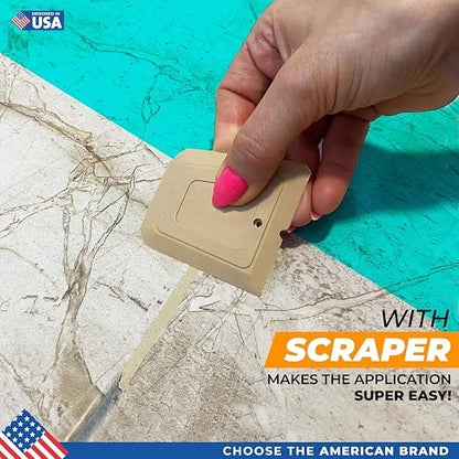 Premixed Tile Grout Repair - Warm Beige 2-Pack (17.6oz/500g) | Acrylic sanded formula, for bathroom shower kitchen tile, water-resistant, 24-hour cure, 58 sq ft, value 2-pack