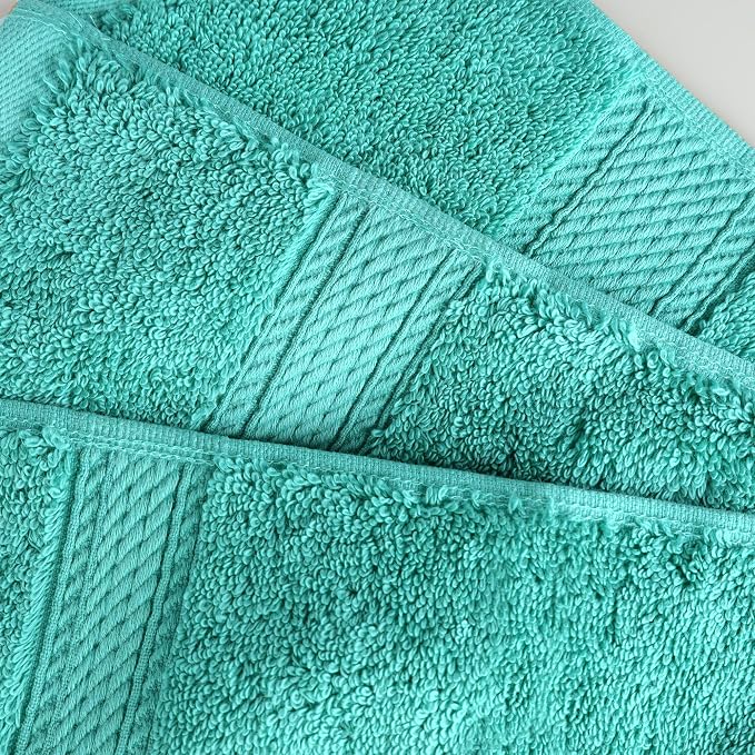 Superior Egyptian Cotton 800 GSM Plush & Absorbent, 9 Piece Set, Turquoise | Quick Dry, Soft Luxury Towel Set, Bath Essentials, Guest Bath, Spa, 3 Bath, 3 Hand, 3 Face Towel, Madeline Towels