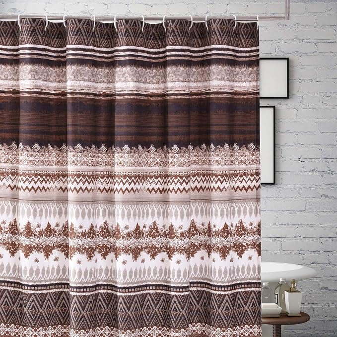 Greenland Home Fashions Fabric Sensations Shower Curtain, Stylish Bathroom Decor, Machine Washable, 72 inches x 72 inches, Southwest
