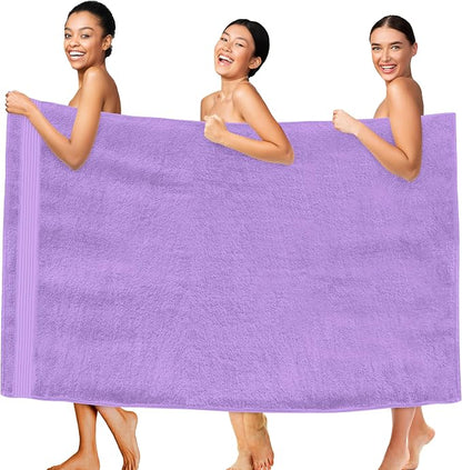 Elegant Comfort Premium Super Soft Highly Absorbent 1 Piece Oversized Bath Sheet - 40" x 80" inch, Luxurious Hotel Spa Quality 100% Turkish Cotton Extra Large Bath Towels for Adults, Lilac