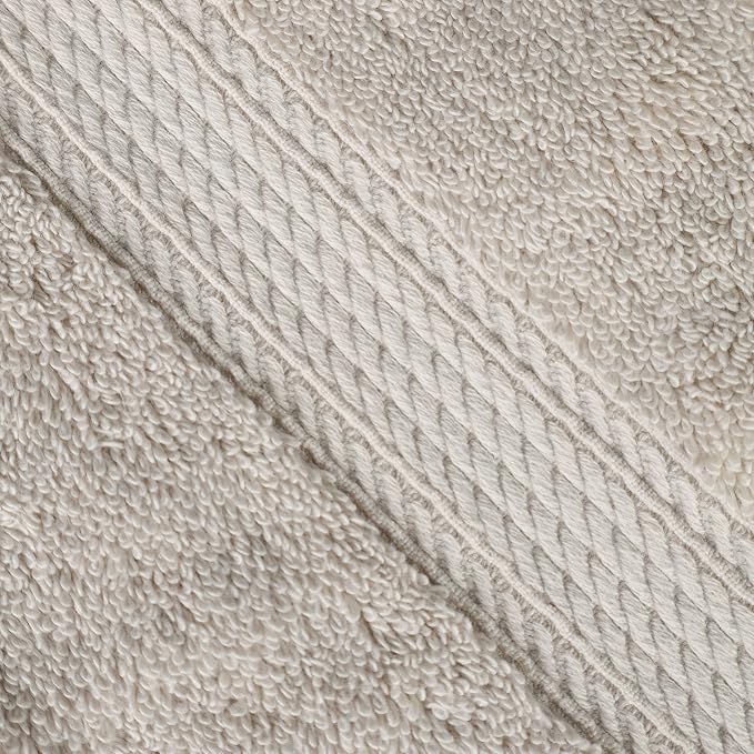 SUPERIOR Egyptian Cotton Pile Heavyweight Bath Sheet, 2 Piece Set, Stone | Highly Absorbent, Ultra Soft Luxury 800 GSM Towel Set for Bathroom, Shower, Hotel Essentials Oversize Plush Madeline Towels