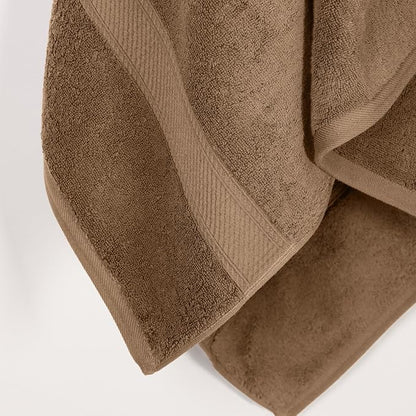 SUPERIOR Egyptian Cotton Plush & Absorbent, Bath Towel Set of 2, Latte | Quick Dry, Soft Luxury Towel Set, Bath Essentials for Bathroom, Guest Bath, Spa, 2 Piece Bath, Madeline Towels