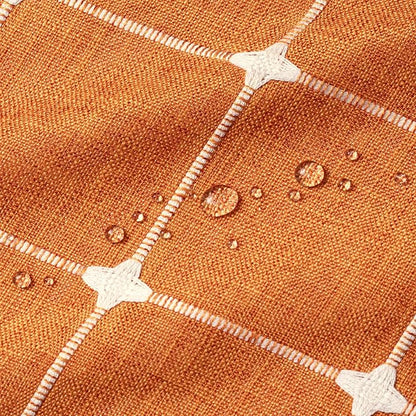 MitoVilla Orange Boho Extra Long Shower Curtain 72 x 84, Modern Farmhouse 84 inch XL Polyester Linen Texture Tassel Fabric Shower Curtain Set with Hooks for Cottagecore Country Bathroom Decor