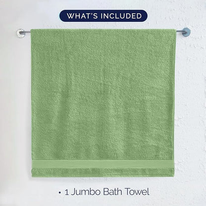 Elegant Comfort Premium Turkish Cotton 1 Piece Jumbo Bath Towel - 35 x 70 inch, Luxurious Hotel Spa Quality 100% Turkish Cotton Large Bath Towel - Highly Absorbent - Soft Bathroom Towel, Sage