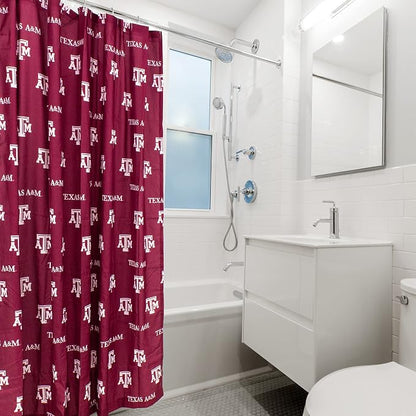 Everything Comfy Texas A&M Aggies Bright and Colorful Shower Curtain Cover