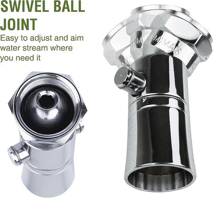 LDR Industries 520 1100CP-18 Water Saving Showerhead with Push Button Flow Control, Chrome Plated Brass