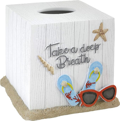 Avanti Linens - Tissue Box Cover, Beach Inspired Bathroom Decor (Beach Mode Collection)