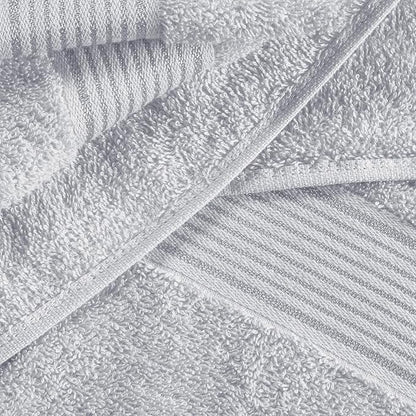 Cotton 2 Pack Oversized Bath Towel Set 28x55 inches, Large Bath Towels, Ultra Absorbant Compact Quickdry & Lightweight Towel, Ideal for Gym Travel Camp Pool - Light Grey
