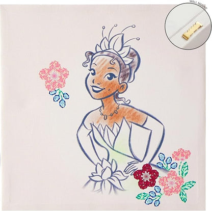 Disney Princess 4 Pack Square Canvas Wall Art Set, 11''x11'' each