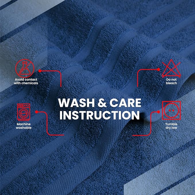 Infinitee Xclusives 100% Ring-Spun Cotton Bath Towels for Bathroom - Pack 2 | Luxury Super Soft, Absorbent & Quick-Drying |27x54 inches| Large Bathroom Towels Set |600 GSM| Gym, Shower, Spa & Hotel Use