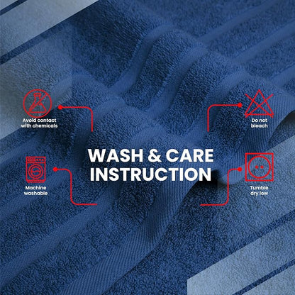 Infinitee Xclusives 100% Ring-Spun Cotton Bath Towels for Bathroom - Pack 2 | Luxury Super Soft, Absorbent & Quick-Drying |27x54 inches| Large Bathroom Towels Set |600 GSM| Gym, Shower, Spa & Hotel Use