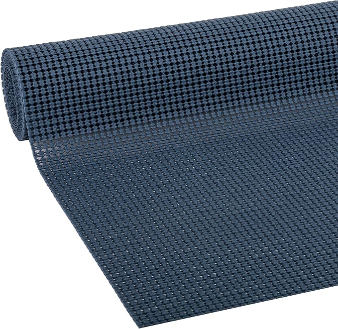 EasyLiner Select Grip Shelf Liner - Easy to Install & Cut to Fit - Non Slip, Non Adhesive, Drawer Shelf & Cabinet Liner for Kitchen, Bathroom, Pantry Cupboards - 20in. x 6ft. - Navy Blue - 6 Rolls