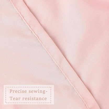 Homechoice Decor 2-Piece Peach Shower Curtain Set, Soft Fabric Double Panels for Easy Access, Cozy Brushed Texture, Ruffle Design, Everyday Bathroom Décor, 72" W x 96" H x 2 Panels (LQ-44)