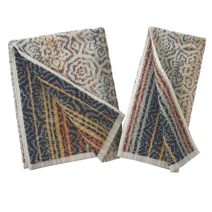 SKL Home Rhapsody Towel Set-4pc, Premium 100% Cotton, Spice | 2 Bath towels, 2 hand towels. 550 GSM weight. Spa-level quality. Soft & absorbent, reversible jacquard for 2-looks-in-1.