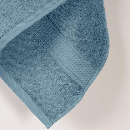Superior Egyptian Cotton Plush & Absorbent, Bath Towel Set of 2, Denim Blue | Quick Dry, Soft Luxury Towel Set, Bath Essentials for Bathroom, Guest Bath, Spa, 2 Piece Bath, Madeline Towels