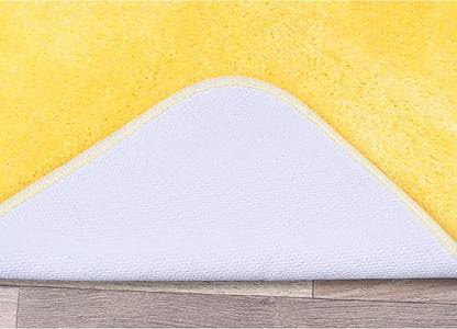 Garland Rug Traditional Nylon Washable Rubber Ducky Yellow 2 Bath Rugs (21" X 34", 22" X 60") - Soft, Absorbent, and Stylish for Your Bathroom