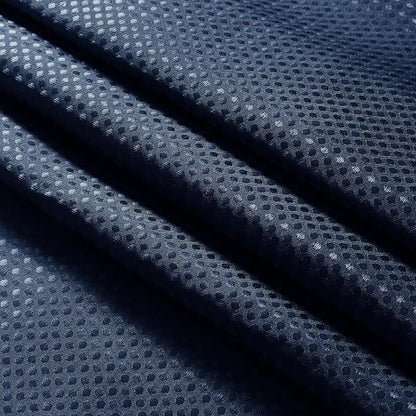 Shower Curtain 72 inches Long 6FT for Bathroom 1 Panel Navy Blue | Ombre Waffle, Shower Curtains with Hook, Water Repellent, Boho Farmhouse, Simple Modern Bath Decor, 72x72