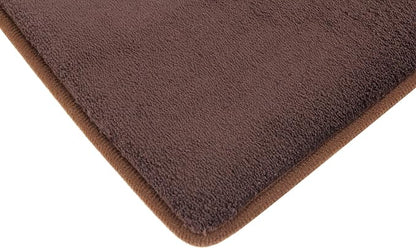 Ultra-Soft Extra-Thick Memory Foam Bath Mat (17 in x 24 in, Coffee Brown)