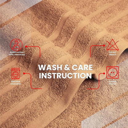 Infinitee Xclusives 100% Ring-Spun Cotton Bath Towels for Bathroom - Pack 2 | Luxury Super Soft, Absorbent & Quick-Drying |27x54 inches| Large Bathroom Towels Set |600 GSM| Gym, Shower, Spa & Hotel Use