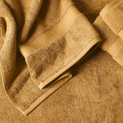 Superior Egyptian Cotton Plush & Absorbent, Bath Towel Set of 4, Gold | Quick Dry, Soft Luxury Towel Set, Bath Essentials for Bathroom, Guest Bath, Spa, 4 Piece Bath, Madeline Towels