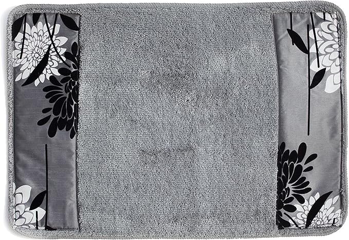 Popular Bath Bath Rug, Erica Collection, 21" x 32", Grey