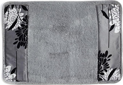 Popular Bath Bath Rug, Erica Collection, 21" x 32", Grey