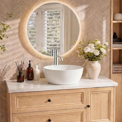 FORIOUS Vessel Tall Bathroom Faucet 1 Hole Brushed Nickel Single Handle | for 1 Hole Vessel Sink Only, Single Handle Faucet with Pop up Drain, for Basin Bowl Vanity Lavatory Residential/Commercial