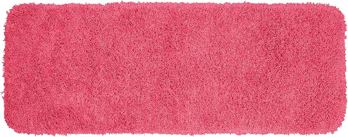 Garland Rug Jazz Nylon Washable 22 in. x 60 in. Pink Bath Rug Soft, Absorbent, and Stylish for Your Bathroom