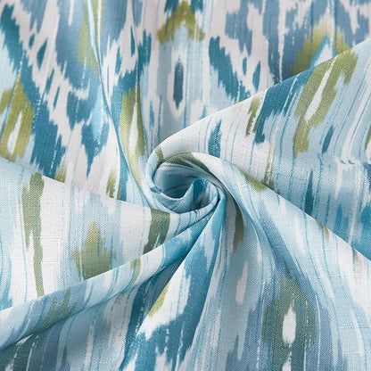 Lush Decor Ikat Drops Shower Curtain Single 72" W x 72" L Teal - Blue Shower Curtains - Colorful Bath Curtain - Modern Eclectic Style - Boho Decor