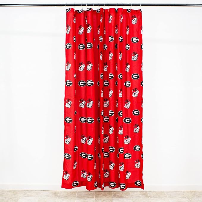 Everything Comfy Georgia Bulldogs Bright and Colorful Shower Curtain Cover 70" x 72"