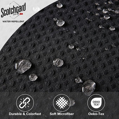 Madison Park Arbor Waffle Stall Shower Curtain, 36 x 72, Black Solid | Adds Privacy, Machine Washable, Farmhouse, OEKO-TEX Certified Bathroom Curtain, 3M Scotchgard Moisture Management