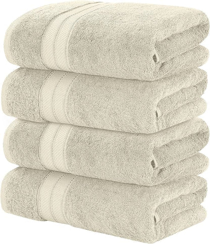 Modern Threads 4-Pack SpunLoft Bath Sheet Sand 35x66