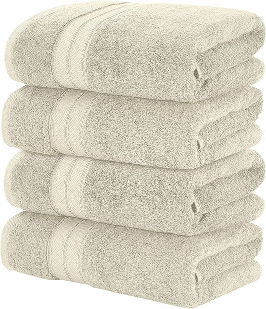 Modern Threads 4-Pack SpunLoft Bath Sheet Sand 35x66