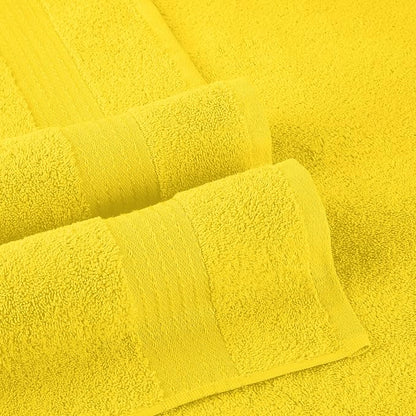 Elegant Comfort Premium Turkish Cotton 6 Pack Washcloths Set - 13 x 13 inch, Luxurious Hotel Spa Quality 100% Turkish Cotton 6PC Washcloth Set - Highly Absorbent - Soft Bathroom Towels, Yellow