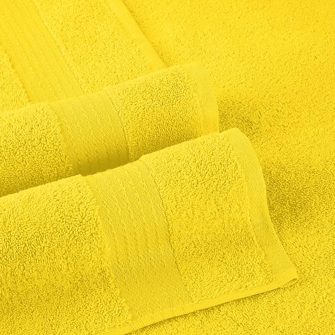 Elegant Comfort Premium Super Soft Highly Absorbent 1 Piece Oversized Bath Sheets - 40" x 80" inch, Luxurious Hotel Spa Quality 100% Turkish Cotton Extra Large Bath Towels for Adults, Yellow