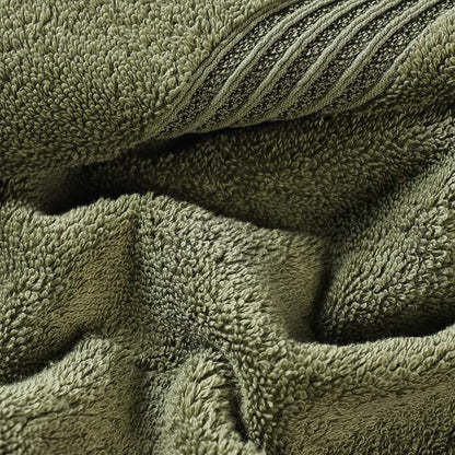 SUPERIOR Egyptian Cotton 12-Piece Towel Set, Assorted Towels, Home Bathroom, Master, Guest Bath, Decor Essentials, 4 Bath, 4 Hand, 4 Face Towels/Washcloths, Quick Dry, Absorbent, Forest Green