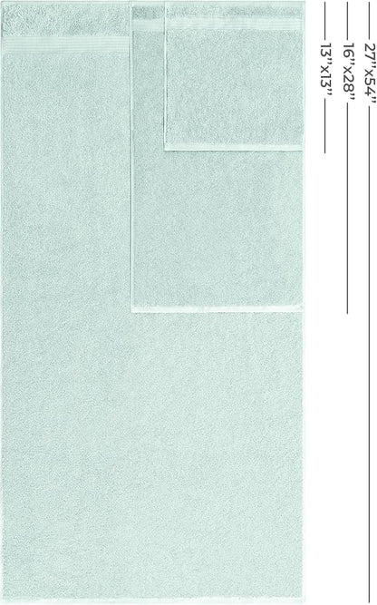 American Veteran Towel, 100% Cotton Turkish 6 Piece Towel Set, Luxury Towels Set of 6 for Bathroom Essentials, 2 Bath Towel 2 Hand Towel 2 Washcloth, Mint Green